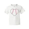 thumbnail image 1 of Inktastic Heart Shaped Baseball Youth T-Shirt, 1 of 5