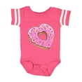 thumbnail image 1 of Inktastic Heart Shaped Donut with Pink Icing and Sprinkles Boys or Girls Baby Bodysuit, 1 of 5