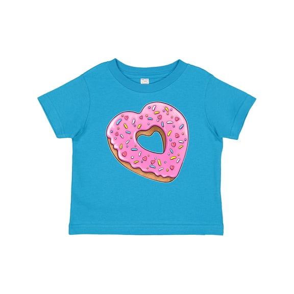 Inktastic Heart Shaped Donut with Pink Icing and Sprinkles Boys or Girls Baby T-Shirt