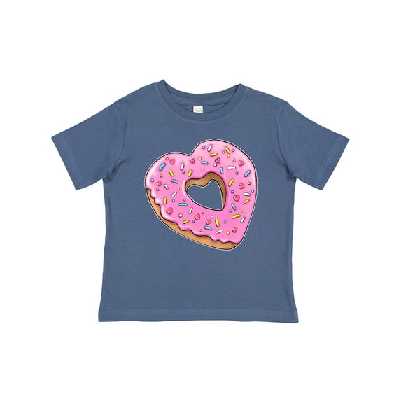 Inktastic Heart Shaped Donut with Pink Icing and Sprinkles Boys or Girls Baby T-Shirt