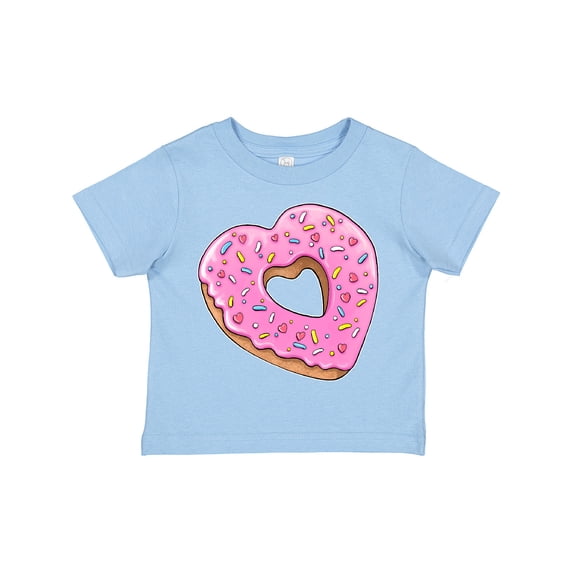 Inktastic Heart Shaped Donut with Pink Icing and Sprinkles Boys or Girls Toddler T-Shirt