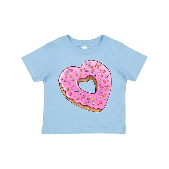 Inktastic Heart Shaped Donut with Pink Icing and Sprinkles Boys or Girls Toddler T-Shirt