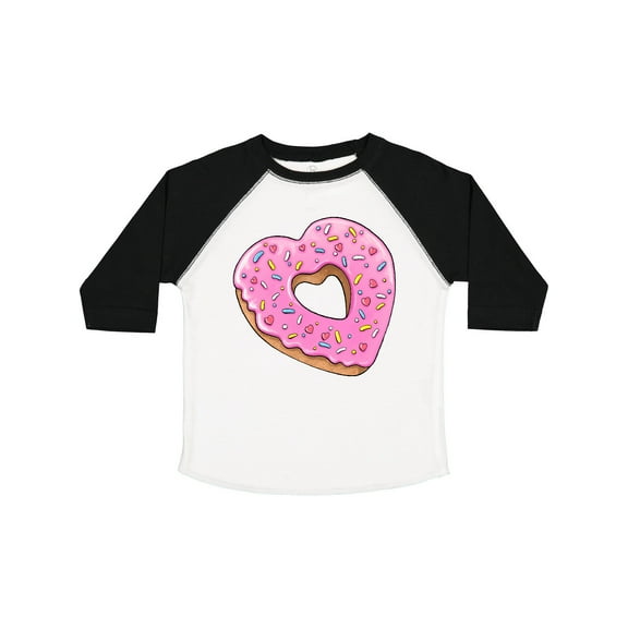 Inktastic Heart Shaped Donut with Pink Icing and Sprinkles Boys or Girls Toddler T-Shirt