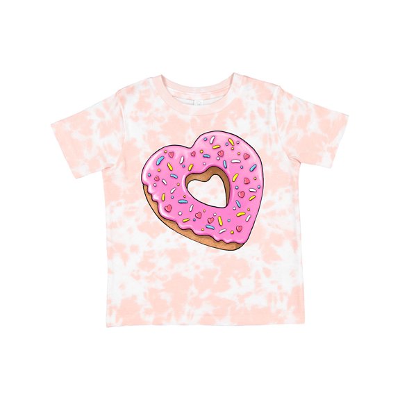 Inktastic Heart Shaped Donut with Pink Icing and Sprinkles Boys or Girls Toddler T-Shirt