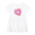 thumbnail image 1 of Inktastic Heart Shaped Donut with Pink Icing and Sprinkles Girls Baby Dress, 1 of 5