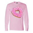 thumbnail image 1 of Inktastic Heart Shaped Donut with Pink Icing and Sprinkles Long Sleeve T-Shirt, 1 of 5