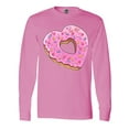 thumbnail image 1 of Inktastic Heart Shaped Donut with Pink Icing and Sprinkles Long Sleeve T-Shirt, 1 of 5