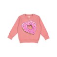 thumbnail image 1 of Inktastic Heart Shaped Donut with Pink Icing and Sprinkles Toddler Sweatshirt, 1 of 4