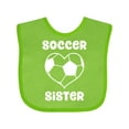 thumbnail image 1 of Inktastic Heart Soccer Sister Girls Baby Bib, 1 of 4