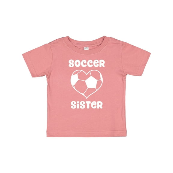 Inktastic Heart Soccer Sister Girls Baby T-Shirt