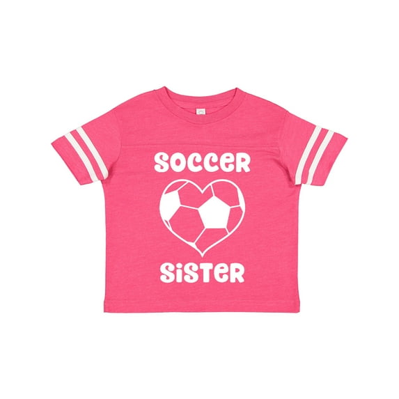Inktastic Heart Soccer Sister Girls Toddler T-Shirt