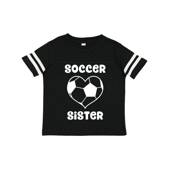 Inktastic Heart Soccer Sister Girls Toddler T-Shirt
