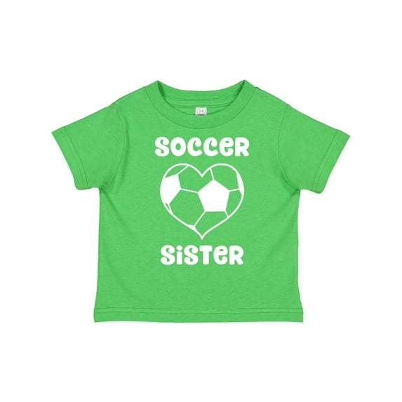 Inktastic Heart Soccer Sister Girls Toddler T-Shirt