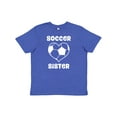 thumbnail image 1 of Inktastic Heart Soccer Sister Youth T-Shirt, 1 of 5