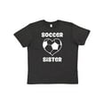 thumbnail image 1 of Inktastic Heart Soccer Sister Youth T-Shirt, 1 of 5