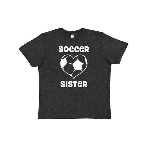 Inktastic Heart Soccer Sister Youth T-Shirt