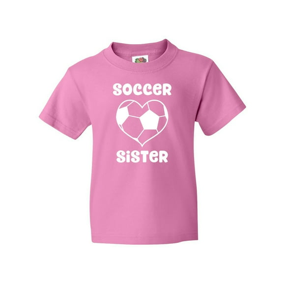 Inktastic Heart Soccer Sister Youth T-Shirt