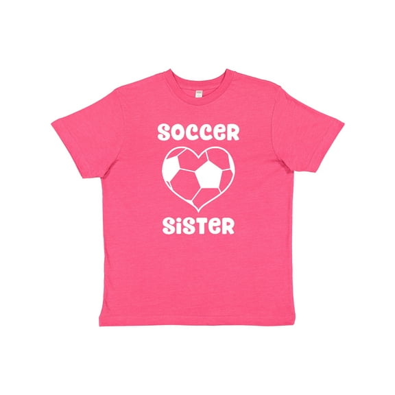 Inktastic Heart Soccer Sister Youth T-Shirt