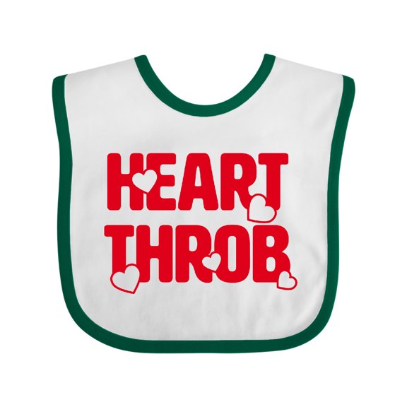Inktastic Heart Throb (red) Boys or Girls Baby Bib