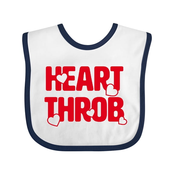 Inktastic Heart Throb (red) Boys or Girls Baby Bib