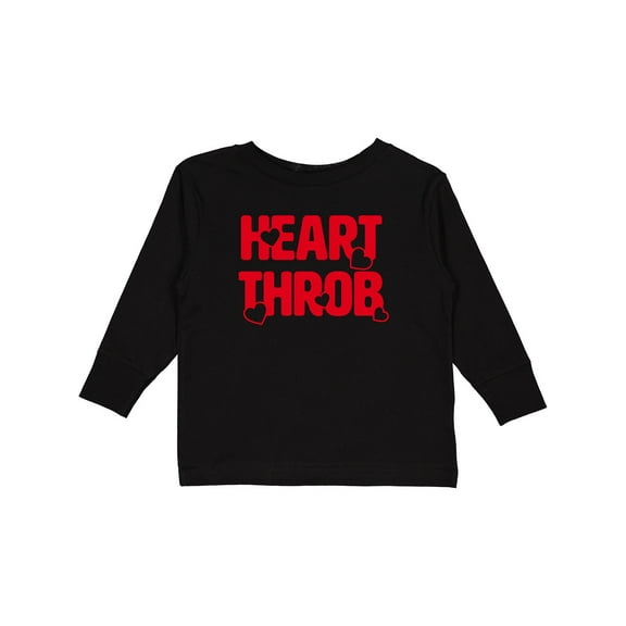 Inktastic Heart Throb (red) Boys or Girls Long Sleeve Toddler T-Shirt