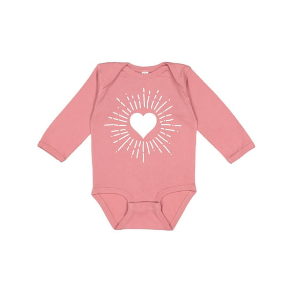 Inktastic Heart Valentine Day Girls Girls Long Sleeve Baby Bodysuit