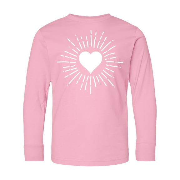 Inktastic Heart Valentine Day Girls Long Sleeve Youth T-Shirt