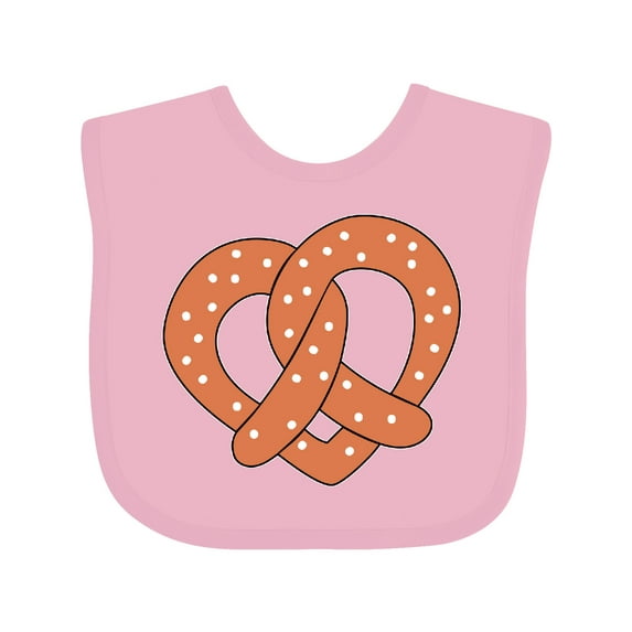 Inktastic Heart-shaped Pretzel Boys or Girls Baby Bib