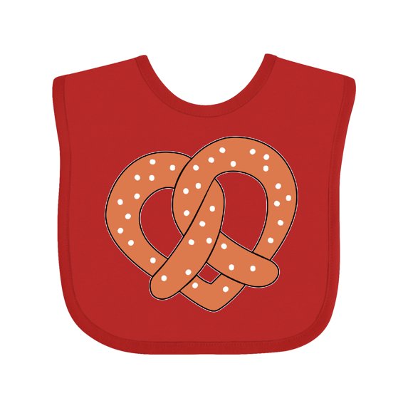 Inktastic Heart-shaped Pretzel Boys or Girls Baby Bib
