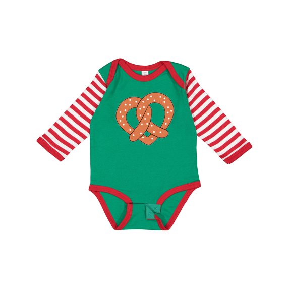 Inktastic Heart-shaped Pretzel Boys or Girls Long Sleeve Baby Bodysuit