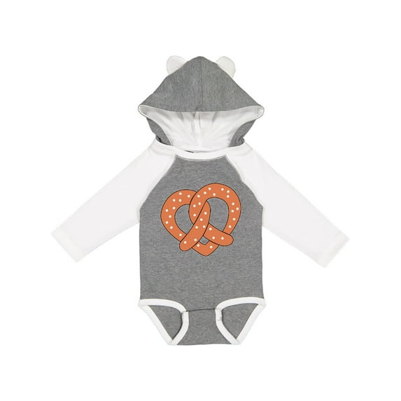 Inktastic Heart-shaped Pretzel Boys or Girls Long Sleeve Baby Bodysuit