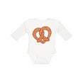 thumbnail image 1 of Inktastic Heart-shaped Pretzel Boys or Girls Long Sleeve Baby Bodysuit, 1 of 5