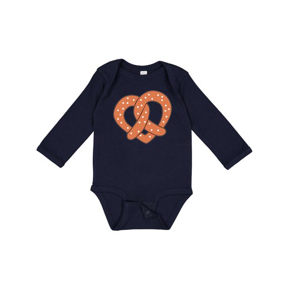 Inktastic Heart-shaped Pretzel Boys or Girls Long Sleeve Baby Bodysuit