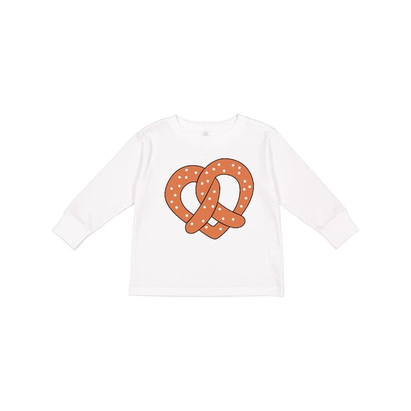 Inktastic Heart-shaped Pretzel Boys or Girls Long Sleeve Toddler T-Shirt