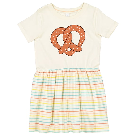 Inktastic Heart-shaped Pretzel Girls Toddler Dress