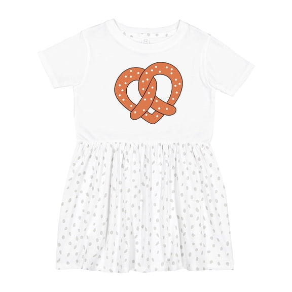Inktastic Heart-shaped Pretzel Girls Toddler Dress
