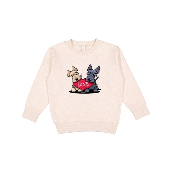 Inktastic Heartfelt Scottie Duo Toddler Sweatshirt