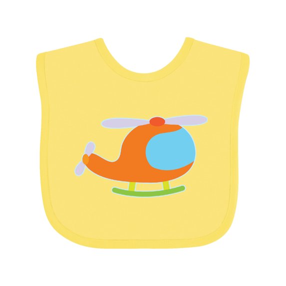 Inktastic Helicopter Cute Flying Boys or Girls Baby Bib