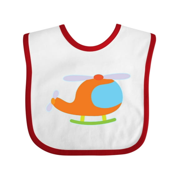 Inktastic Helicopter Cute Flying Boys or Girls Baby Bib