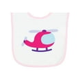 thumbnail image 1 of Inktastic Helicopter Pink Girls Baby Terry Cloth Bib, 1 of 3