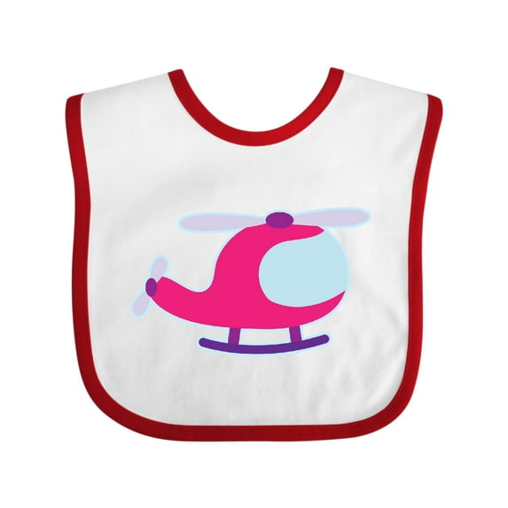 Inktastic Helicopter Pink Girls Girls Baby Bib