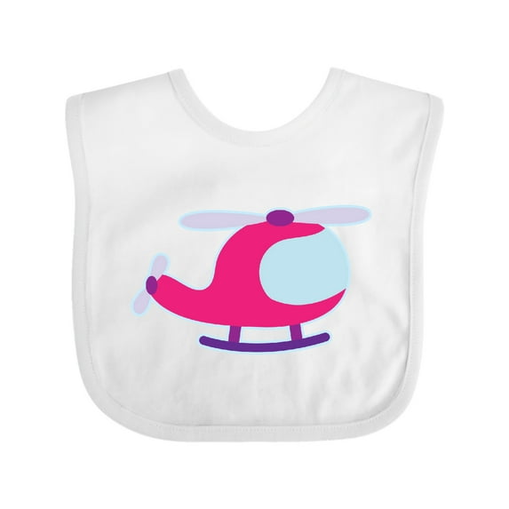 Inktastic Helicopter Pink Girls Girls Baby Bib