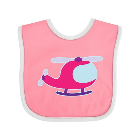 Inktastic Helicopter Pink Girls Girls Baby Bib