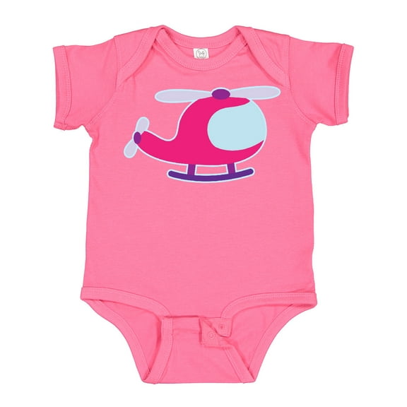 Inktastic Helicopter Pink Girls Girls Baby Bodysuit