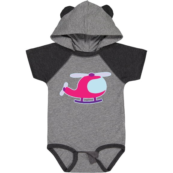 Inktastic Helicopter Pink Girls Girls Baby Bodysuit