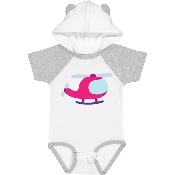 Inktastic Helicopter Pink Girls Girls Baby Bodysuit