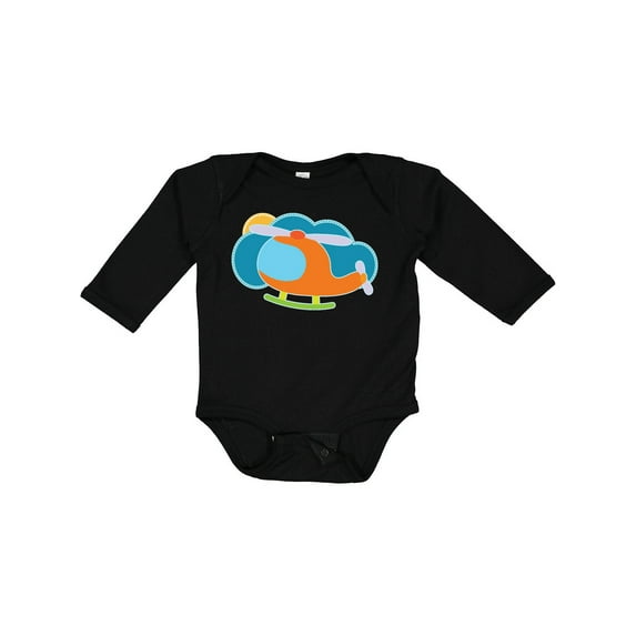 Inktastic Helicopter for Boys Boys Long Sleeve Baby Bodysuit