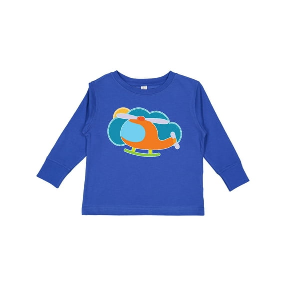 Inktastic Helicopter for Boys Boys Long Sleeve Toddler T-Shirt