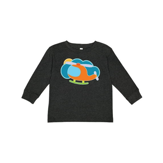 Inktastic Helicopter for Boys Boys Long Sleeve Toddler T-Shirt