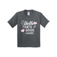 thumbnail image 1 of Inktastic Hello 4th Grade with Hearts and School Supplies Youth T-Shirt, 1 of 5